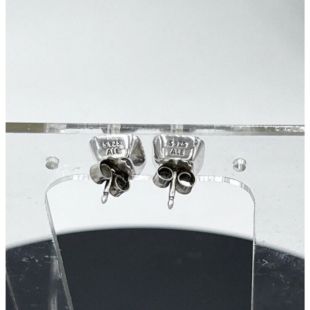 Pandora Timeless Elegance Sterling Silver Square Halo CZ Sparkle Stud Earrings